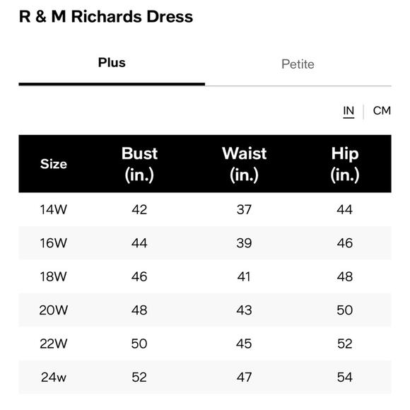 R & M Richards Plus Size Printed Blouson A-Line Dress White/Denim Sz 20W - Picture 10 of 10